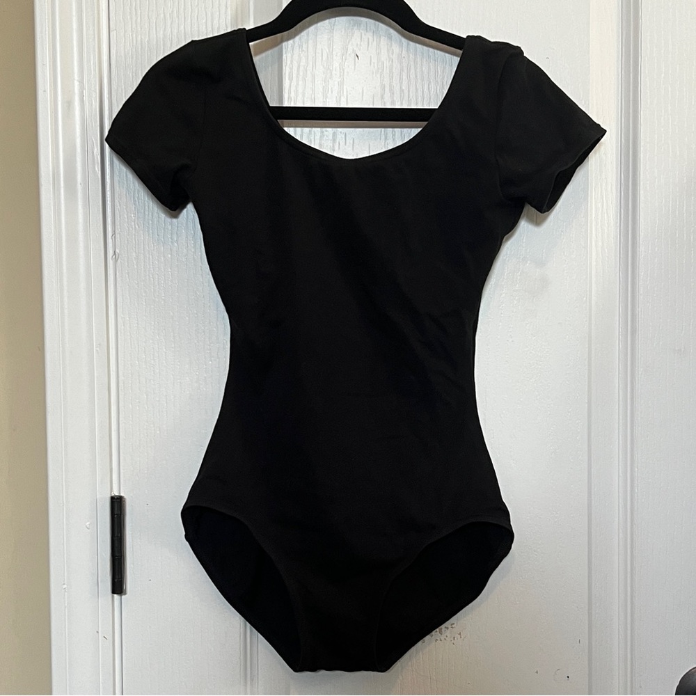 capezio black dance leotard / bodysuit